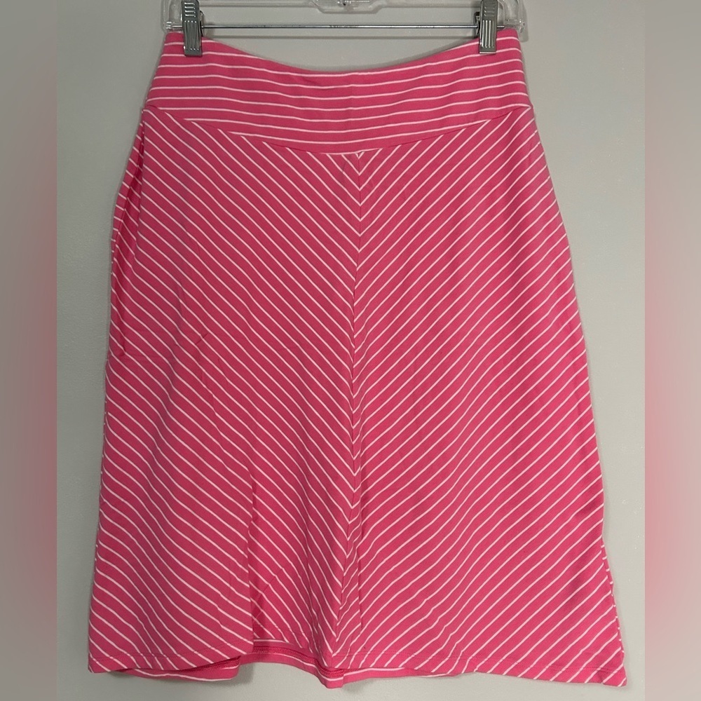 Columbia PFG Womens Skirt Size S Pink White Striped Stretch Omni-Wick